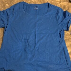 Talbots Women's Vibrant Blue Short Sleeve Tee